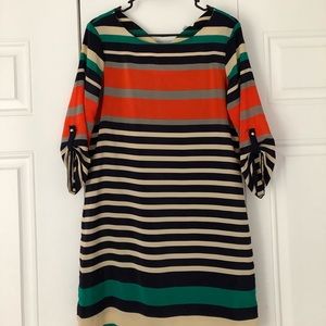 Multicolored striped dress